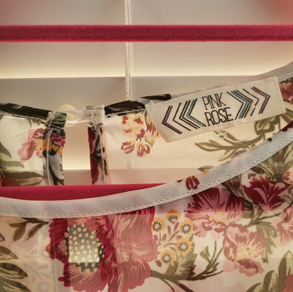 Pink Rose Ruffled Blouse - Picture 4 of 5